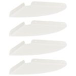 vidaXL Závesná polica s poličkou 4 pcs Biely 24 x 24 x 2 cm – Obrázok 2