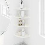 vidaXL Závesná polica s poličkou 4 pcs Biely 24 x 24 x 2 cm – Obrázok 4