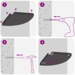 vidaXL Závesná polica s poličkou 4 pcs Čierny 30 x 30 x 2 cm – Obrázok 11
