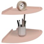 vidaXL Závesná polica s poličkou 2 pcs Ružová 30 x 30 x 2 cm – Obrázok 3