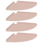 vidaXL Závesná polica s poličkou 4 pcs Ružová 30 x 30 x 2 cm – Obrázok 2