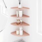 vidaXL Závesná polica s poličkou 4 pcs Ružová 30 x 30 x 2 cm – Obrázok 4