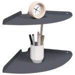vidaXL Závesná polica s poličkou 2 pcs Antracit 30 x 30 x 2 cm – Obrázok 3