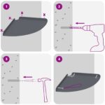 vidaXL Závesná polica s poličkou 4 pcs Antracit 30 x 30 x 2 cm – Obrázok 11
