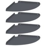 vidaXL Závesná polica s poličkou 4 pcs Antracit 30 x 30 x 2 cm – Obrázok 2