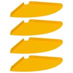 vidaXL Závesná polica s poličkou 4 pcs Horčicová žltá 30 x 30 x 2 cm – Obrázok 2