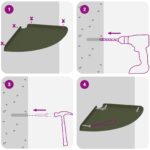 vidaXL Závesná polica s poličkou 4 pcs Olivovo zelená 30 x 30 x 2 cm – Obrázok 11