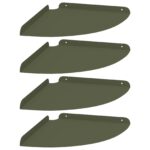 vidaXL Závesná polica s poličkou 4 pcs Olivovo zelená 30 x 30 x 2 cm – Obrázok 2