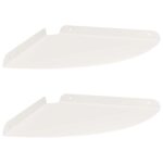 vidaXL Závesná polica s poličkou 2 pcs Biely 30 x 30 x 2 cm – Obrázok 2
