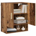vidaXL Nástenná skrinka Staré drevo 60 x 31 x 70 cm Kompozitné drevo – Obrázok 3