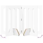 vidaXL Sklápacia bezpečnostná zábrana pre domáce zvieratá 2 pcs Biely – Obrázok 7