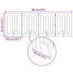 vidaXL Sklápacia bezpečnostná zábrana pre domáce zvieratá 4 pcs – Obrázok 9