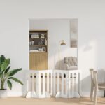 vidaXL Sklápacia bezpečnostná zábrana pre domáce zvieratá 4 pcs