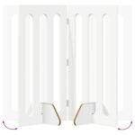 vidaXL Sklápacia bezpečnostná zábrana pre domáce zvieratá 4 pcs Biely – Obrázok 8