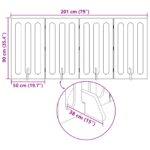 vidaXL Sklápacia bezpečnostná zábrana pre domáce zvieratá 4 pcs – Obrázok 9