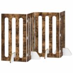 vidaXL Sklápacia bezpečnostná zábrana pre domáce zvieratá 4 pcs – Obrázok 2