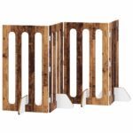 vidaXL Sklápacia bezpečnostná zábrana pre domáce zvieratá 4 pcs – Obrázok 2