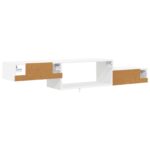 vidaXL Nástenný TV kabinet Nástenná montáž Biela 150 x 28 x 26 cm – Obrázok 7