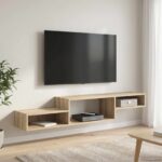 vidaXL Nástenný TV kabinet Nástenná montáž Dub sonoma 150 x 28 x 26 cm