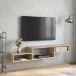 vidaXL Nástenný TV kabinet Nástenná montáž Dub sonoma 150 x 28 x 26 cm – Obrázok 4