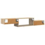 vidaXL Nástenný TV kabinet Nástenná montáž Dub sonoma 150 x 28 x 26 cm – Obrázok 7