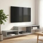 vidaXL Nástenný TV kabinet Nástenná montáž Betónovo sivá