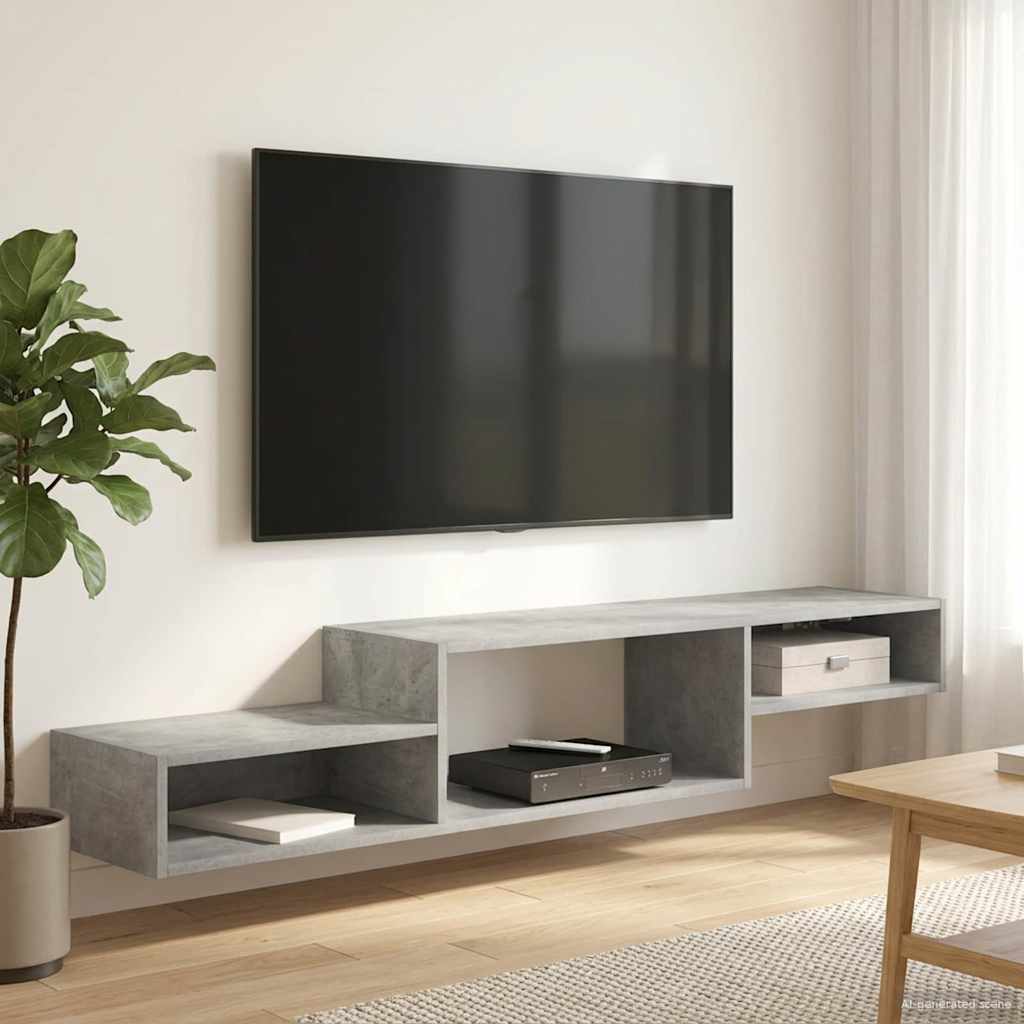 8005992_1.jpg vidaXL Nástenný TV kabinet Nástenná montáž Betónovo sivá – Obrázok 1