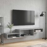 vidaXL Nástenný TV kabinet Nástenná montáž Sivý Sonoma