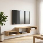 vidaXL Nástenný TV kabinet Nástenná montáž Dub artisan