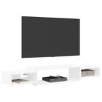 vidaXL Nástenný TV kabinet Nástenná montáž Biela 140 x 28 x 21 cm – Obrázok 3