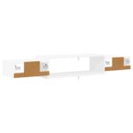 vidaXL Nástenný TV kabinet Nástenná montáž Biela 140 x 28 x 21 cm – Obrázok 7