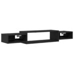 vidaXL Nástenný TV kabinet Nástenná montáž Čierny dub 140 x 28 x 21 cm – Obrázok 2
