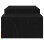 vidaXL Nástenný TV kabinet Nástenná montáž Čierny dub 140 x 28 x 21 cm – Obrázok 6