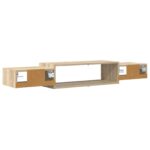 vidaXL Nástenný TV kabinet Nástenná montáž Dub sonoma 140 x 28 x 21 cm – Obrázok 7