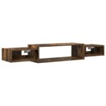 vidaXL Nástenný TV kabinet Nástenná montáž Dymový dub 140 x 28 x 21 cm – Obrázok 2