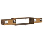 vidaXL Nástenný TV kabinet Nástenná montáž Dymový dub 140 x 28 x 21 cm – Obrázok 7