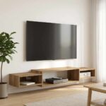 vidaXL Nástenný TV kabinet Nástenná montáž Dub artisan