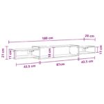 vidaXL Nástenný TV kabinet Nástenná montáž Biela 180 x 28 x 21 cm – Obrázok 10