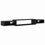 vidaXL Nástenný TV kabinet Nástenná montáž Čierny dub 180 x 28 x 21 cm – Obrázok 2