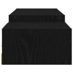 vidaXL Nástenný TV kabinet Nástenná montáž Čierny dub 180 x 28 x 21 cm – Obrázok 6
