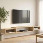 vidaXL Nástenný TV kabinet Nástenná montáž Dub sonoma 180 x 28 x 21 cm
