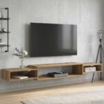 vidaXL Nástenný TV kabinet Nástenná montáž Dub artisan