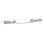 vidaXL Nástenný TV kabinet Nástenná montáž Biela 220 x 28 x 21 cm – Obrázok 2