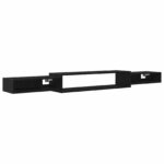 vidaXL Nástenný TV kabinet Nástenná montáž Čierny dub 220 x 28 x 21 cm – Obrázok 2