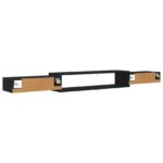 vidaXL Nástenný TV kabinet Nástenná montáž Čierny dub 220 x 28 x 21 cm – Obrázok 7