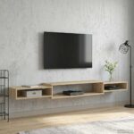 vidaXL Nástenný TV kabinet Nástenná montáž Dub sonoma 220 x 28 x 21 cm – Obrázok 4