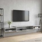 vidaXL Nástenný TV kabinet Nástenná montáž Betónovo sivá