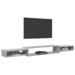 vidaXL Nástenný TV kabinet Nástenná montáž Sivý Sonoma – Obrázok 3