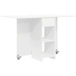 vidaXL Jedálenský stôl 115 x 70 x 75 cm Kompozitné drevo Biela – Obrázok 2