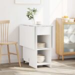 vidaXL Jedálenský stôl 115 x 70 x 75 cm Kompozitné drevo Biela – Obrázok 4